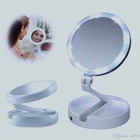 Espejo de Maquillaje de LED Plegable Espejo Cosmético